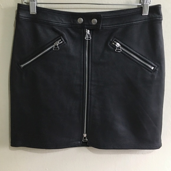 Rag And Bone Racer Leather Skirt - Picture 3 of 6